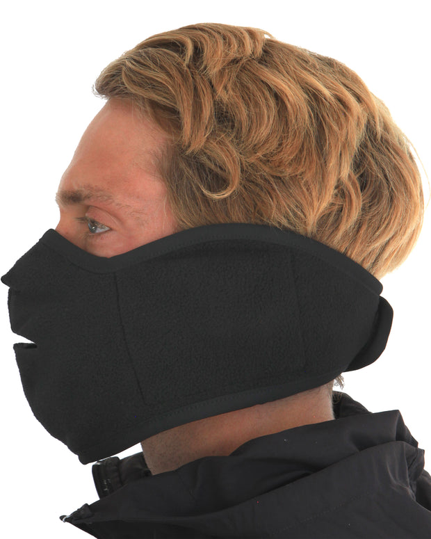 Black Heated Heat Factory Fleece Facemask