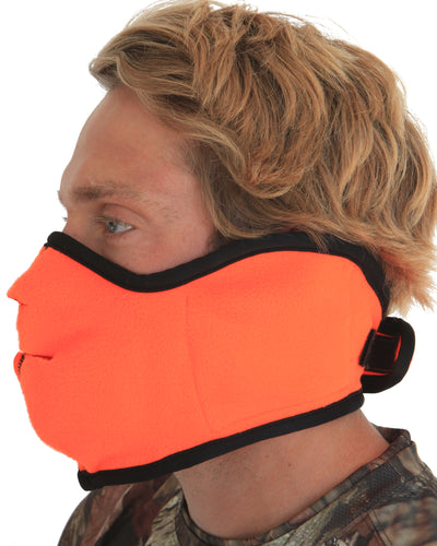 Blaze Orange Heated Heat Factory Fleece Facemask