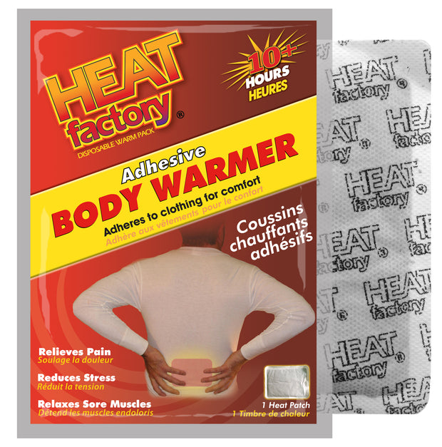 Adhesive Body warmer showing pad