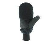 Rotating Black Pop-Top Mitten Glove with cap on