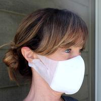 Lady wearing 3 ply facemask